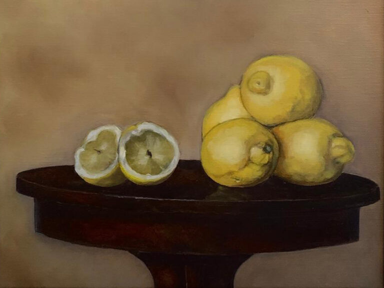 Luca Ferraro LIMONI 2022 - tempera grassa su tela - cm 30x40