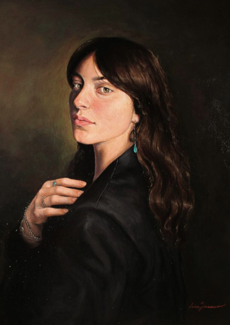 Luca Ferraro GIULIA 2023 - tempera grassa su tela - cm 50x40