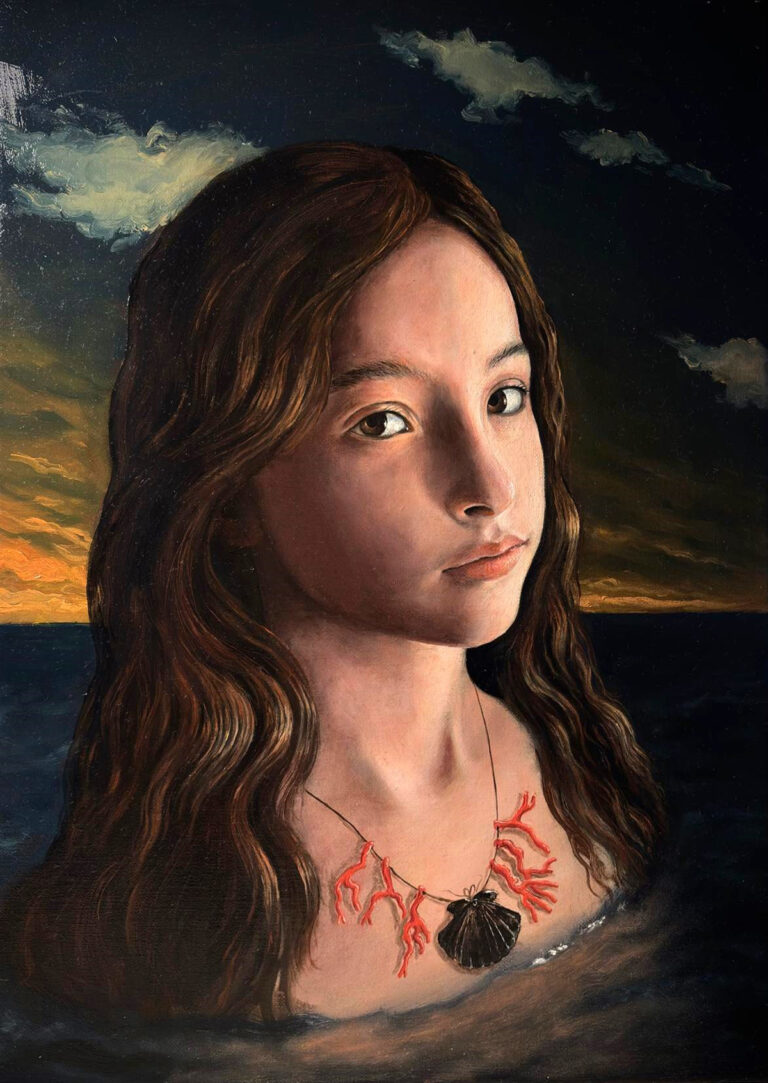 Luca Ferraro RITRATTO (BAMBINA) 2025 - tempera grassa su tela - cm 30x35
