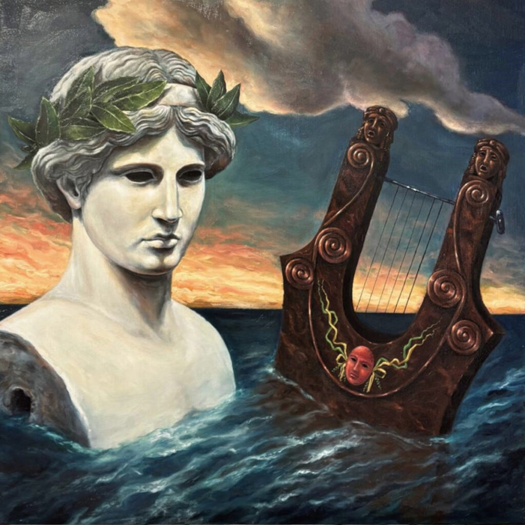 Luca Ferraro VOCI PERDUTE 2024 -tempera grassa su tela - cm 70x70