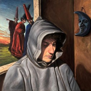 Luca Ferraro VARCO 2025 - tempera grassa su tela - cm 70x70